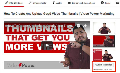 Creating Great Custom YouTube Thumbnails | Video Power Marketing